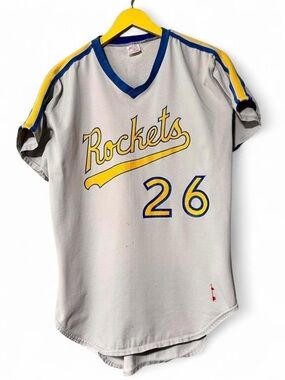 Vintage 80s Rawlings Rockets Jersey | Made in USA | Size 46 /Large